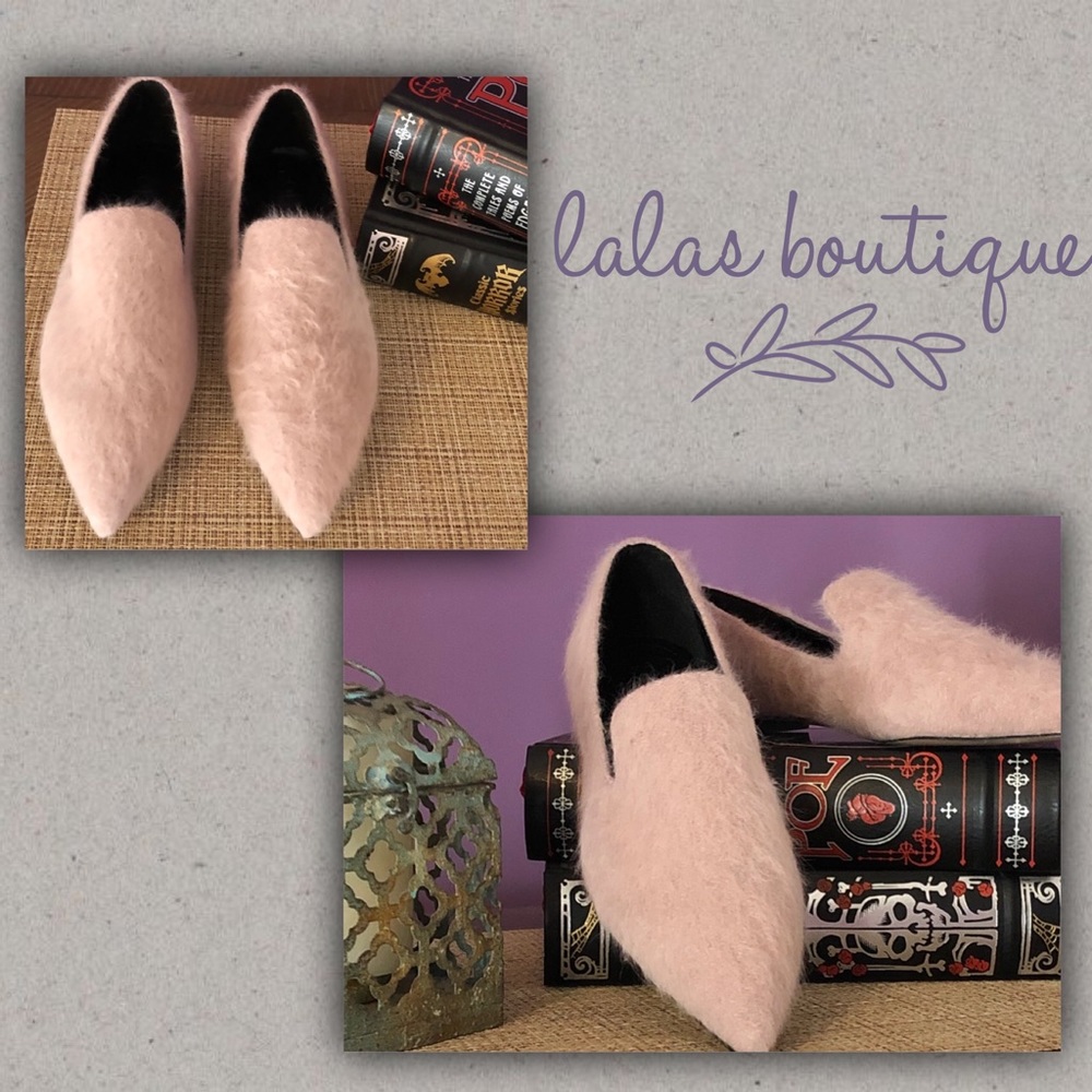 𑁍POL Mohair Flats in Dusty Pink𑁍